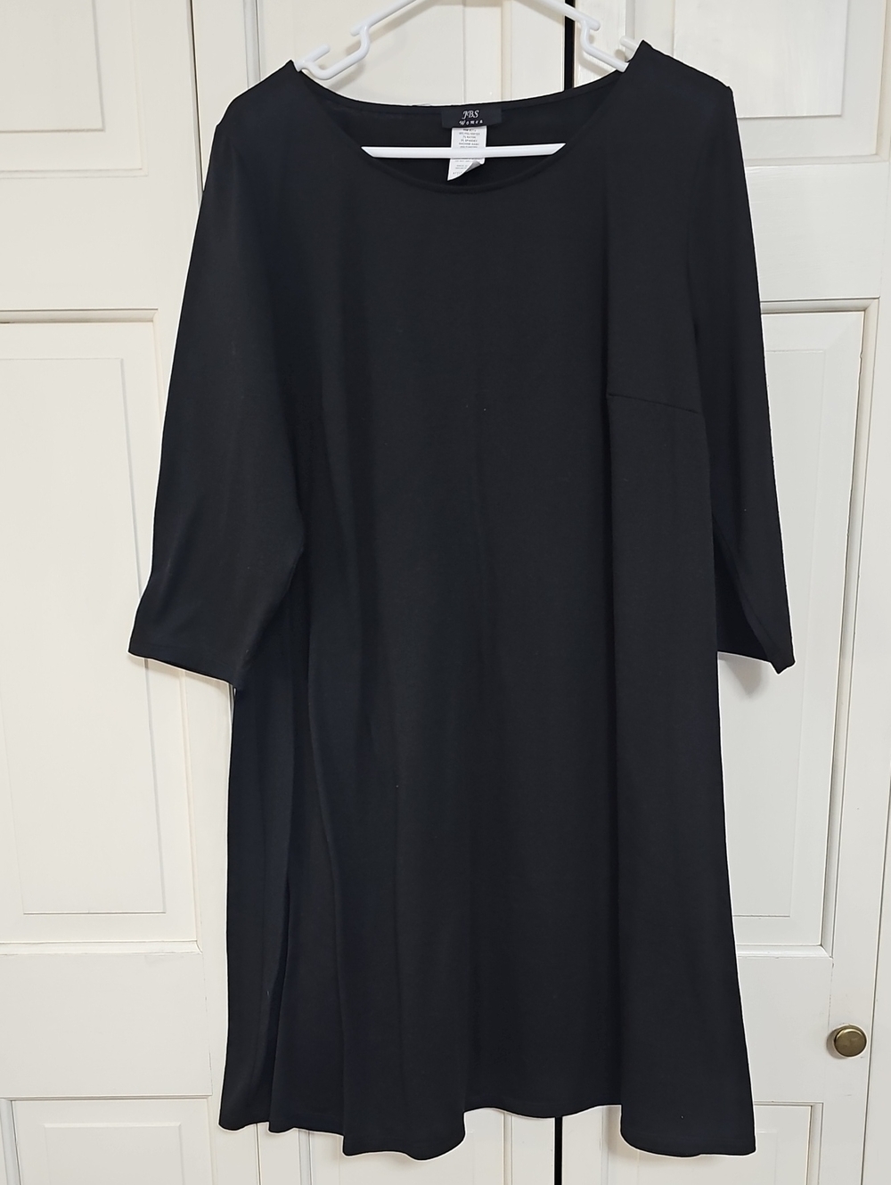 JBS Black Shift Dress with Elbow Sleeves